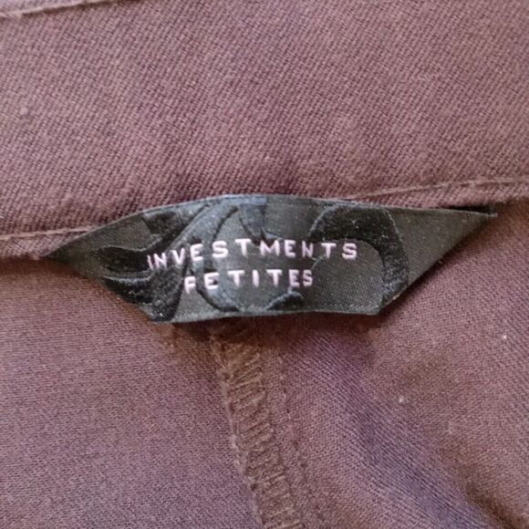 Investments Petites Dress Pants Women's Size 8P Brown Cropped * - Picture 13 of 15